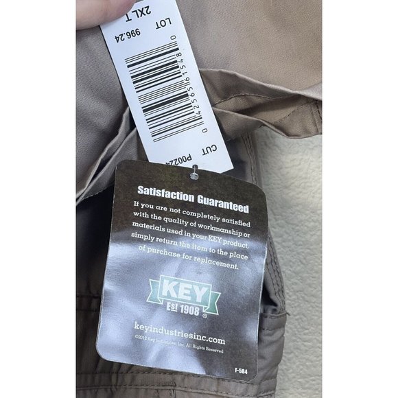 NWT KEY Unlined Poplin Short Sleeved Coverall Men’s Sz 2XLT 996.24 Beige Tan - Picture 5 of 10